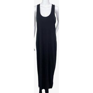 Calme by Johnny Was Black Racer Back Knit Maxi Dress Size Medium NEW